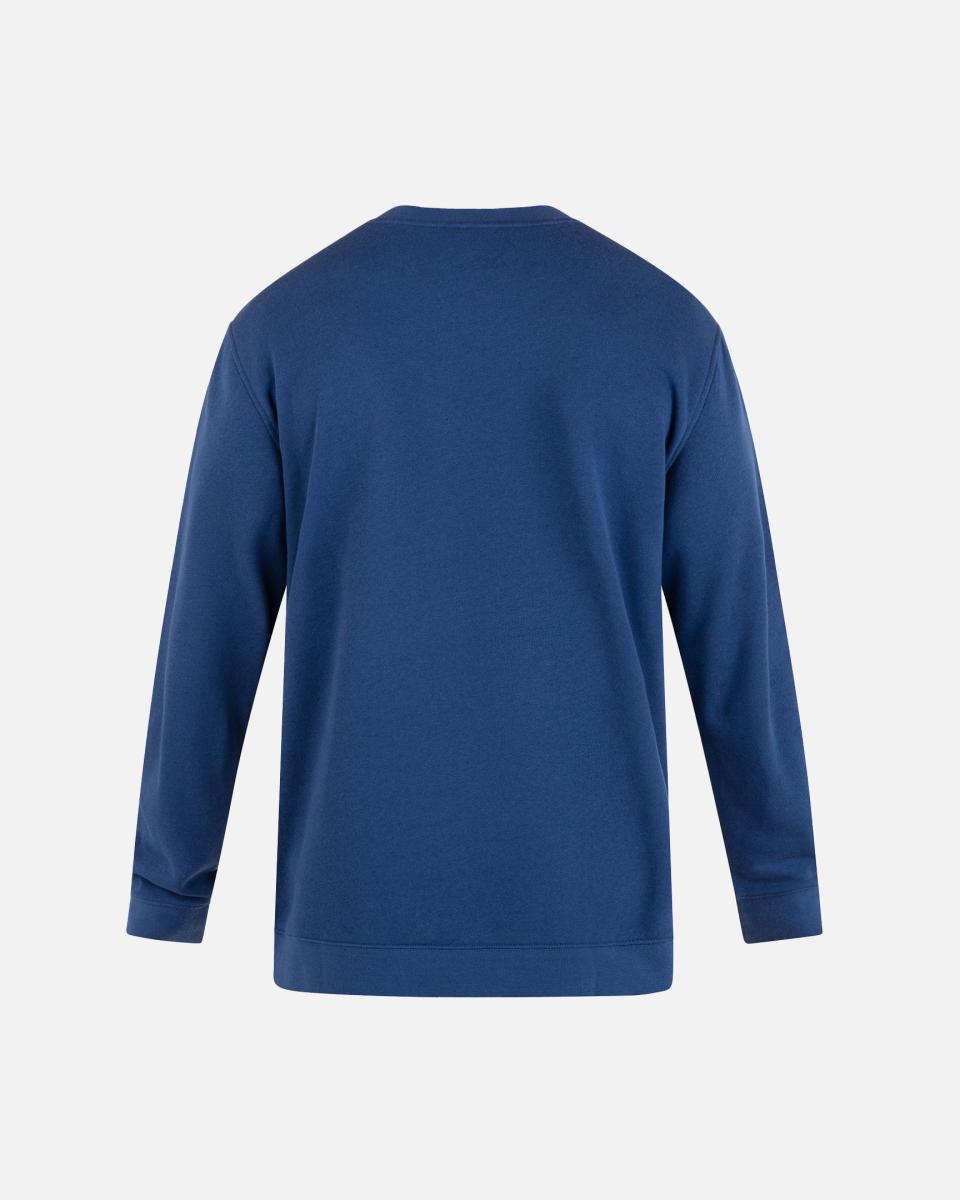 Hurley Men Fast Blue Void Logo Shop One And Only Solid Fleece Crew - 1