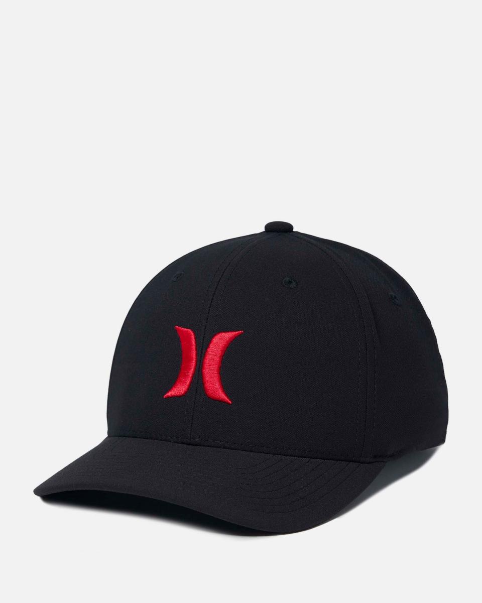 Black Red Hurley Logo Shop Men H2O-Dri One And Only Hat Cheap