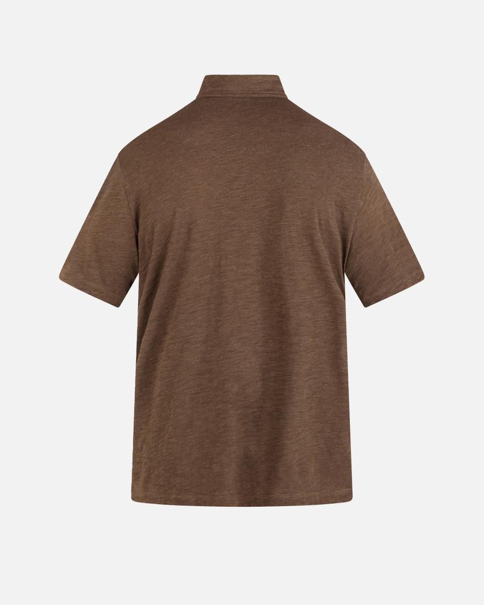Men Hurley Logo Shop Long-Lasting Espresso Ace Vista Short Sleeve Polo - 1