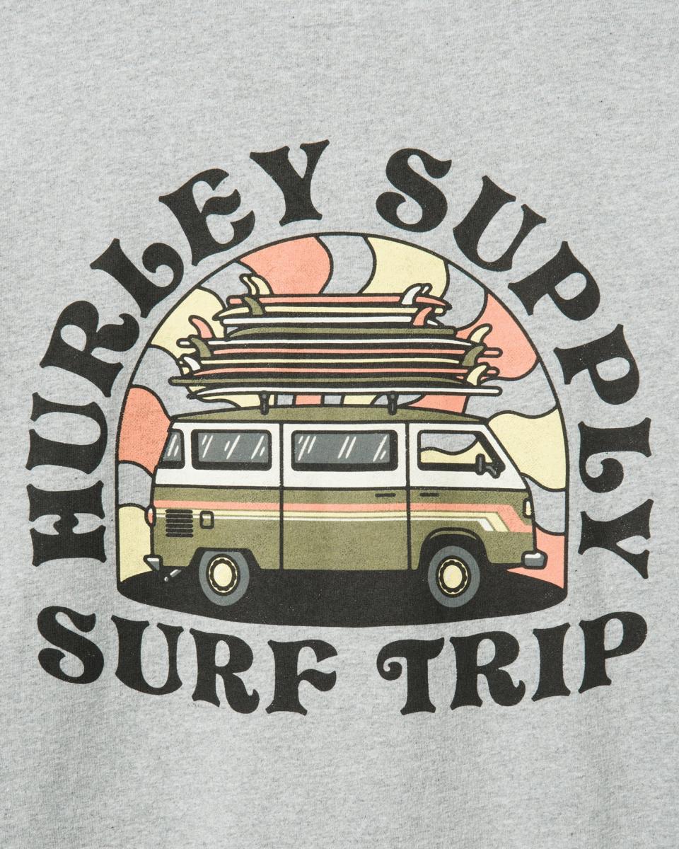 Tshirts & Tops Proven Heather Grey Everyday Recycled Surf Trip Long Sleeve Hurley Men - 2