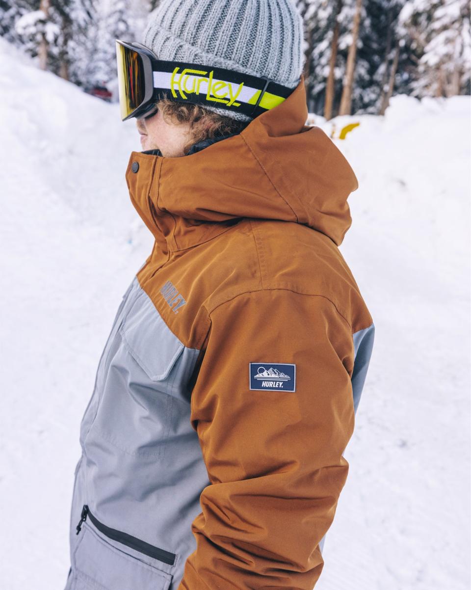 Discount Pemberton Snowboard Jacket Men Hurley Tshirts & Tops Stone Grey/Bronzed - 1