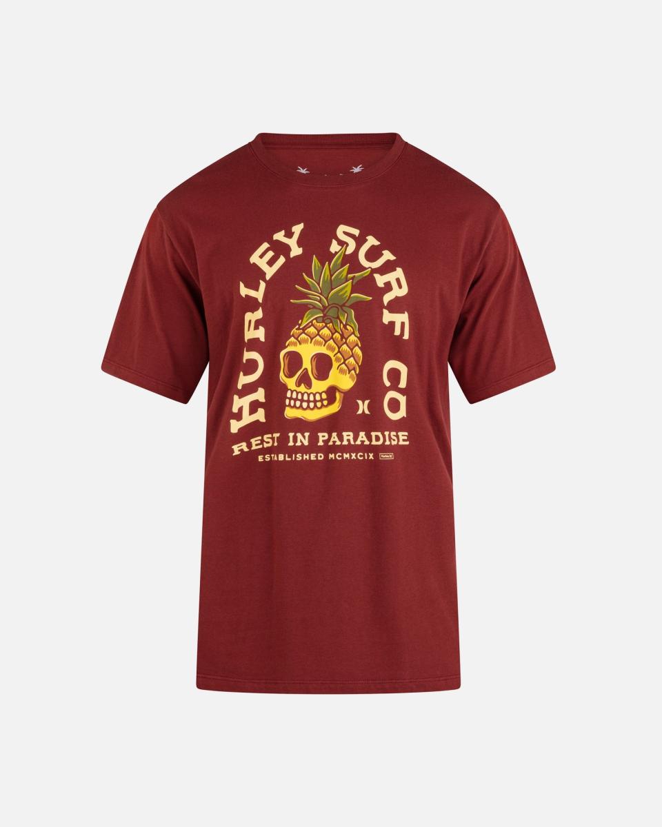 Men Matador Tshirts & Tops Hurley Everyday Pineapple Skull Short Sleeve Tee Affordable