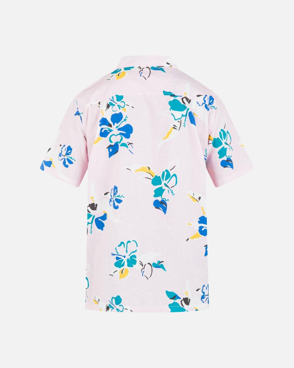 Flamingo Hurley Rincon Linen Short Sleeve Shirt Discount Men Tshirts & Tops - 1