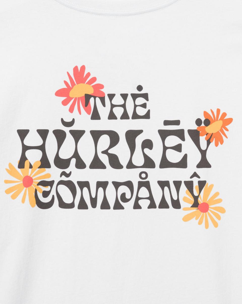 Tshirts & Tops Men Everday Recycled Dead Flower T-Shirt Hurley White Easy - 2