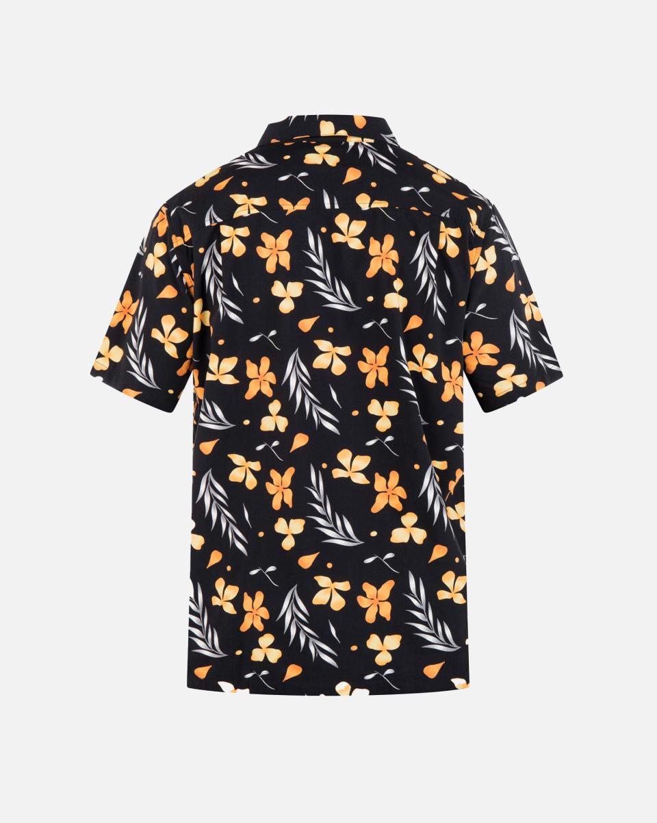 Hurley Tshirts & Tops Rincon Short Sleeve Woven Shirt Men Special Nectarine - 1