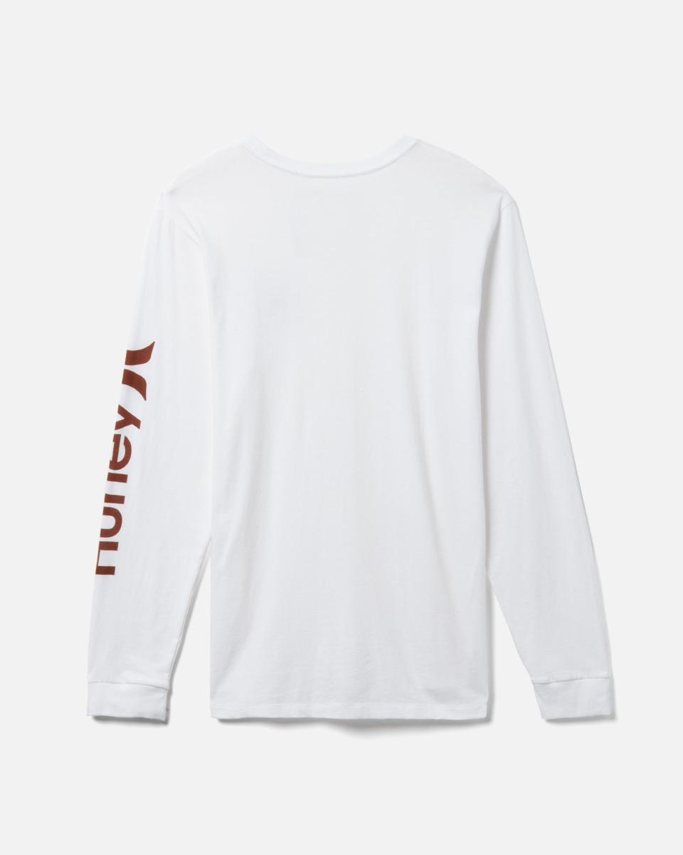 White Flexible Hurley Men Tshirts & Tops Everyday One And Only Icon Long Sleeve - 1