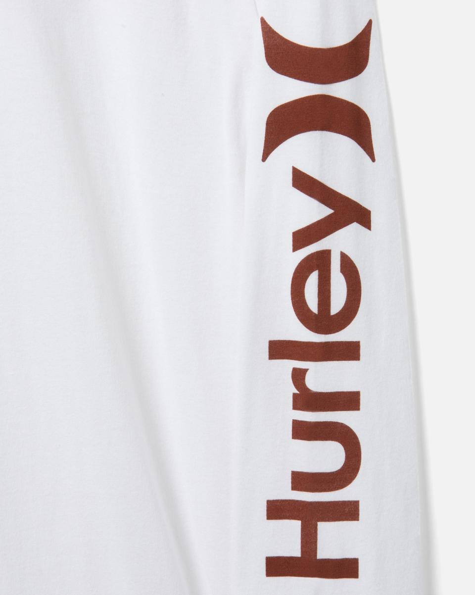 White Flexible Hurley Men Tshirts & Tops Everyday One And Only Icon Long Sleeve - 2