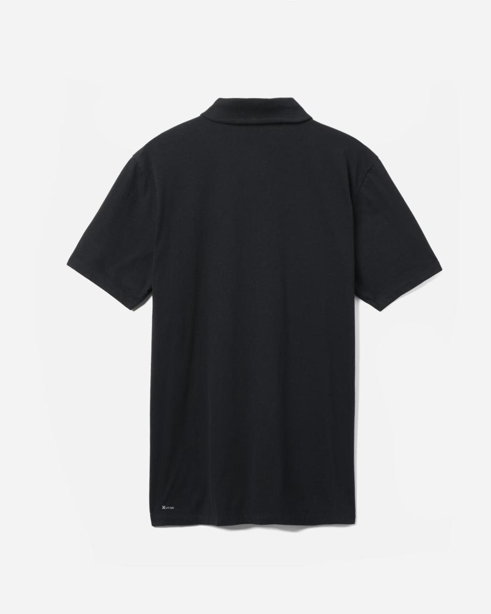 Black Hurley Men Tshirts & Tops H2O-Dri Ace Short Sleeve Polo Handcrafted - 1