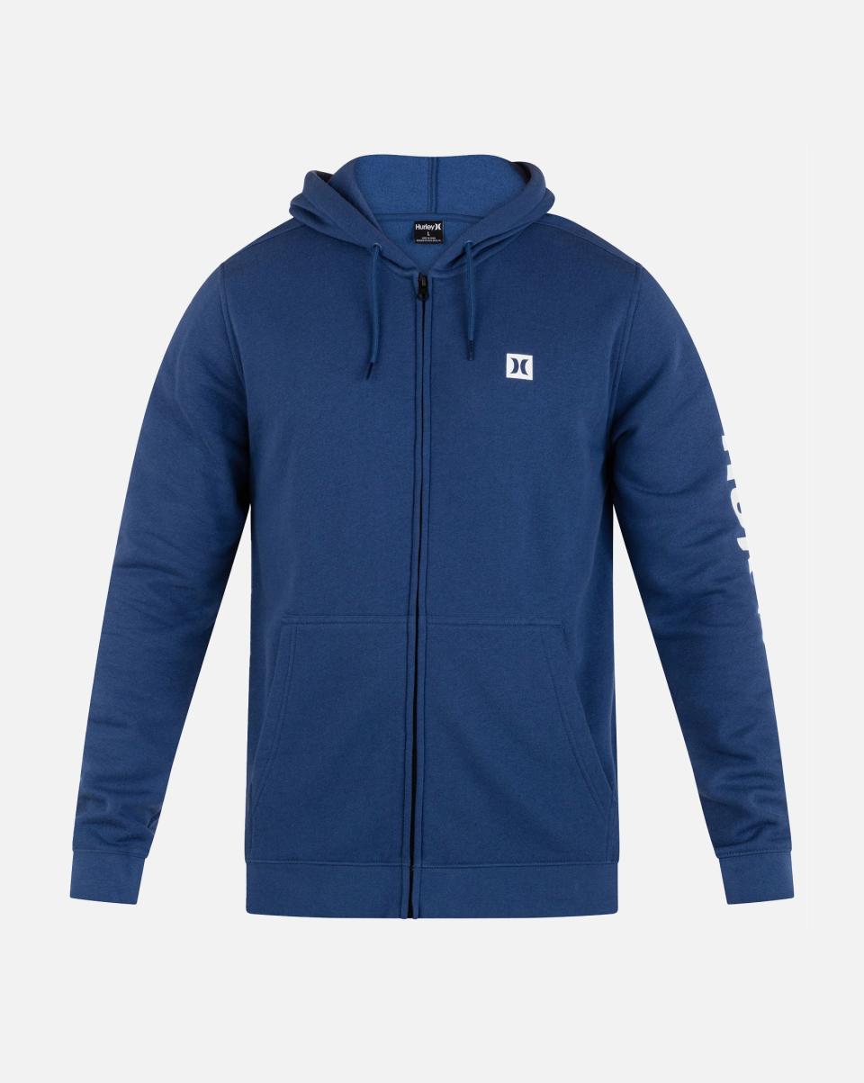 Icon Boxed Fleece Zip Hurley Affordable Blue Void Men Tshirts & Tops