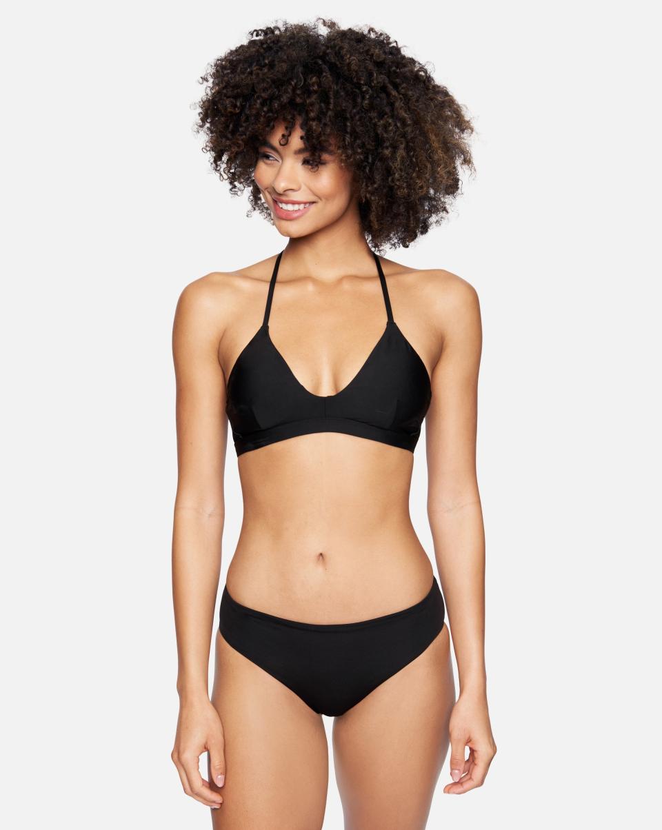Women Black Swim Outlet Solid Full Bikini Bottom Hurley - 1