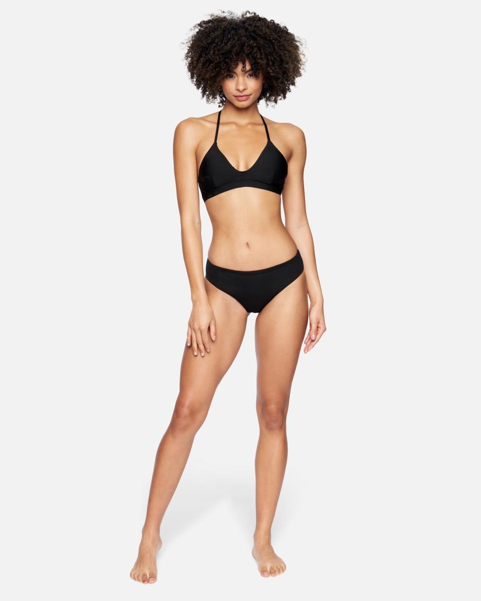 Women Black Swim Outlet Solid Full Bikini Bottom Hurley - 3