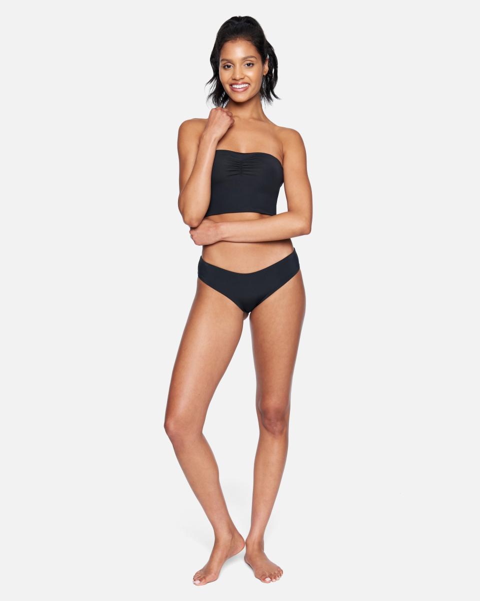 Modern Swim Hurley Black Solid Cheeky Hipster Bikini Bottom Women - 3