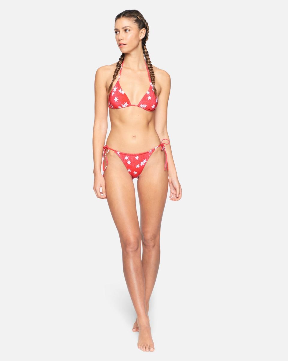Star Spangled Reversible Itsy Bitsy Bikini Top Women Swim Hurley Red Pepper Multi Simple - 3