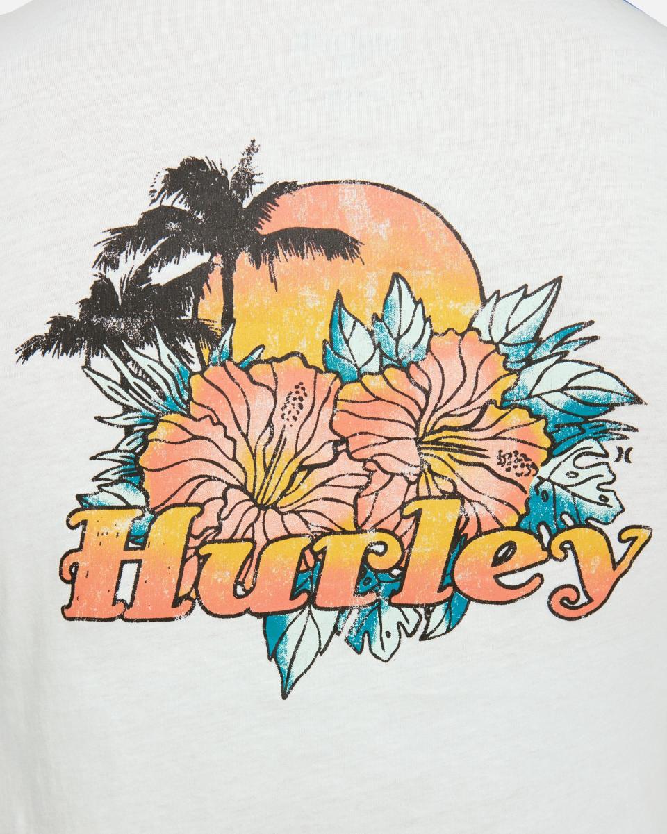 Marshmallow Women Tops & T-Shirts Sleek Hurley Violet Perfect Crew Long Sleeve Tee - 3