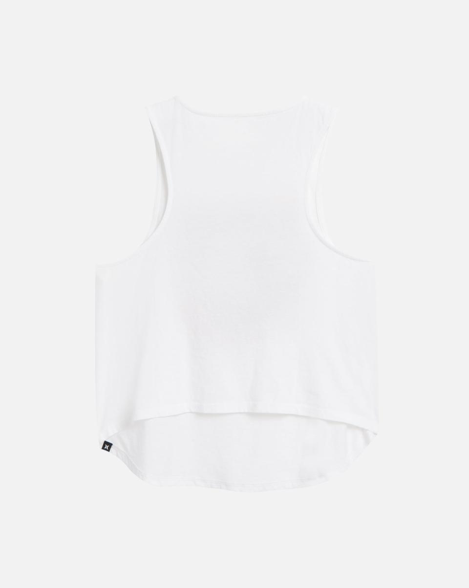 Bargain Tops & T-Shirts Hurley White Flower Tubing Flouncy Tank Women - 1
