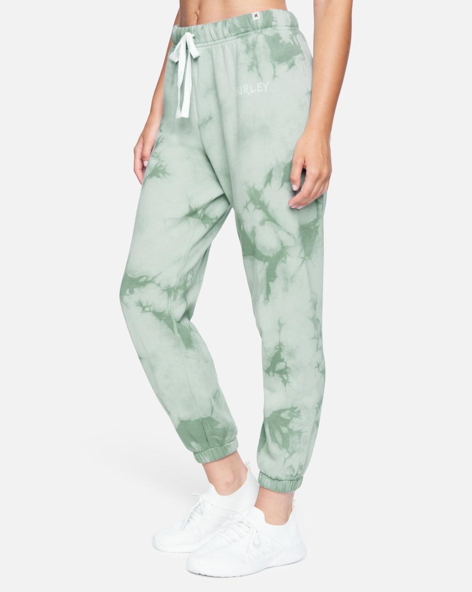 Green Milieu Tie Dye Shorts & Bottoms Hurley Seamless Women Brush Tie Dye Fleece Jogger - 3