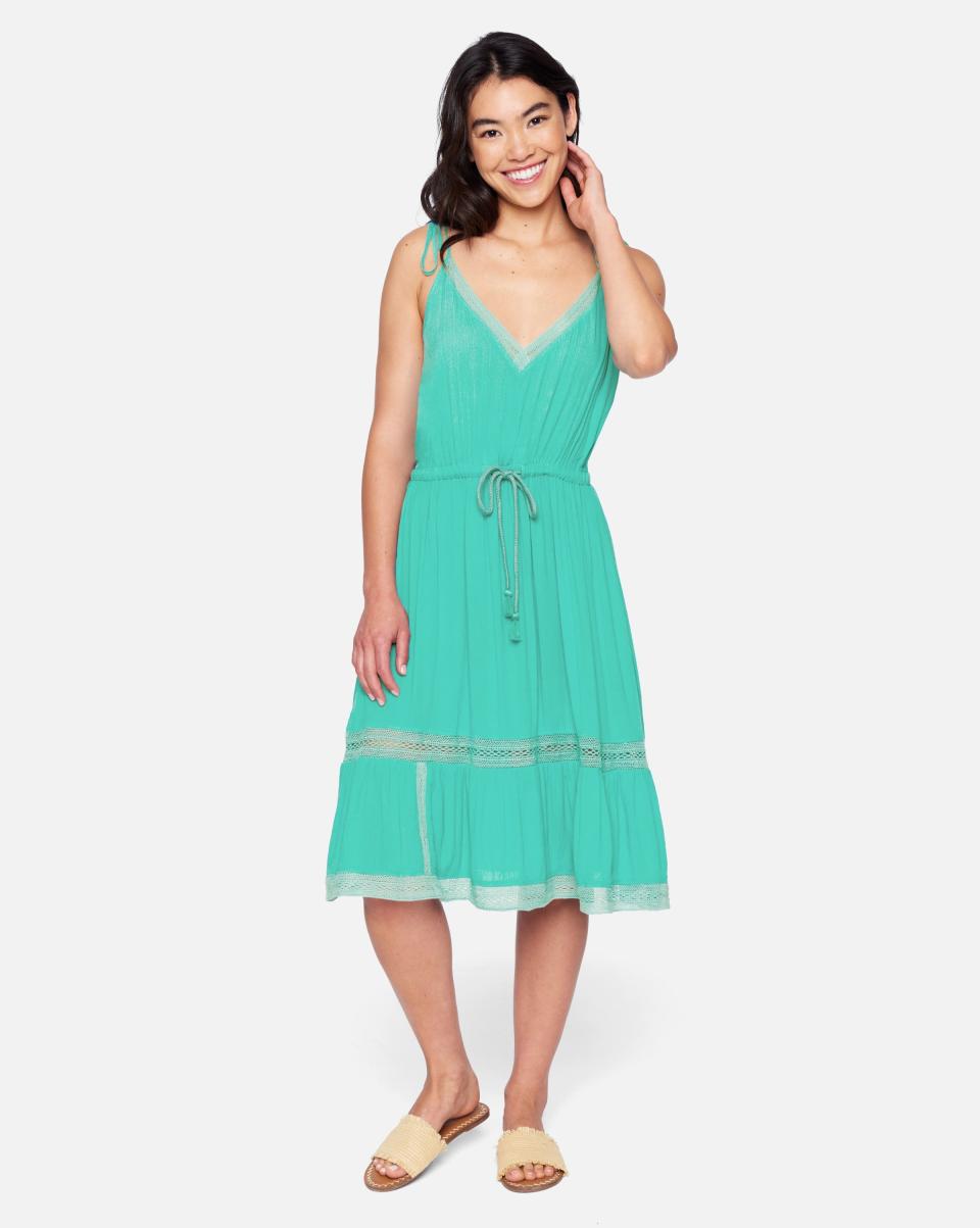 Women Dresses & Rompers Low Cost Peasant Midi Dress Green/Blue Hurley