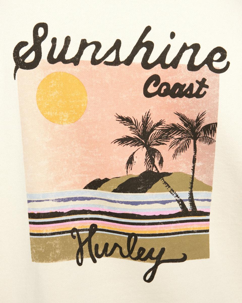 Sunshine Coast Hoodie White Vintage Women Hoodies & Fleece Tailored Hurley - 3