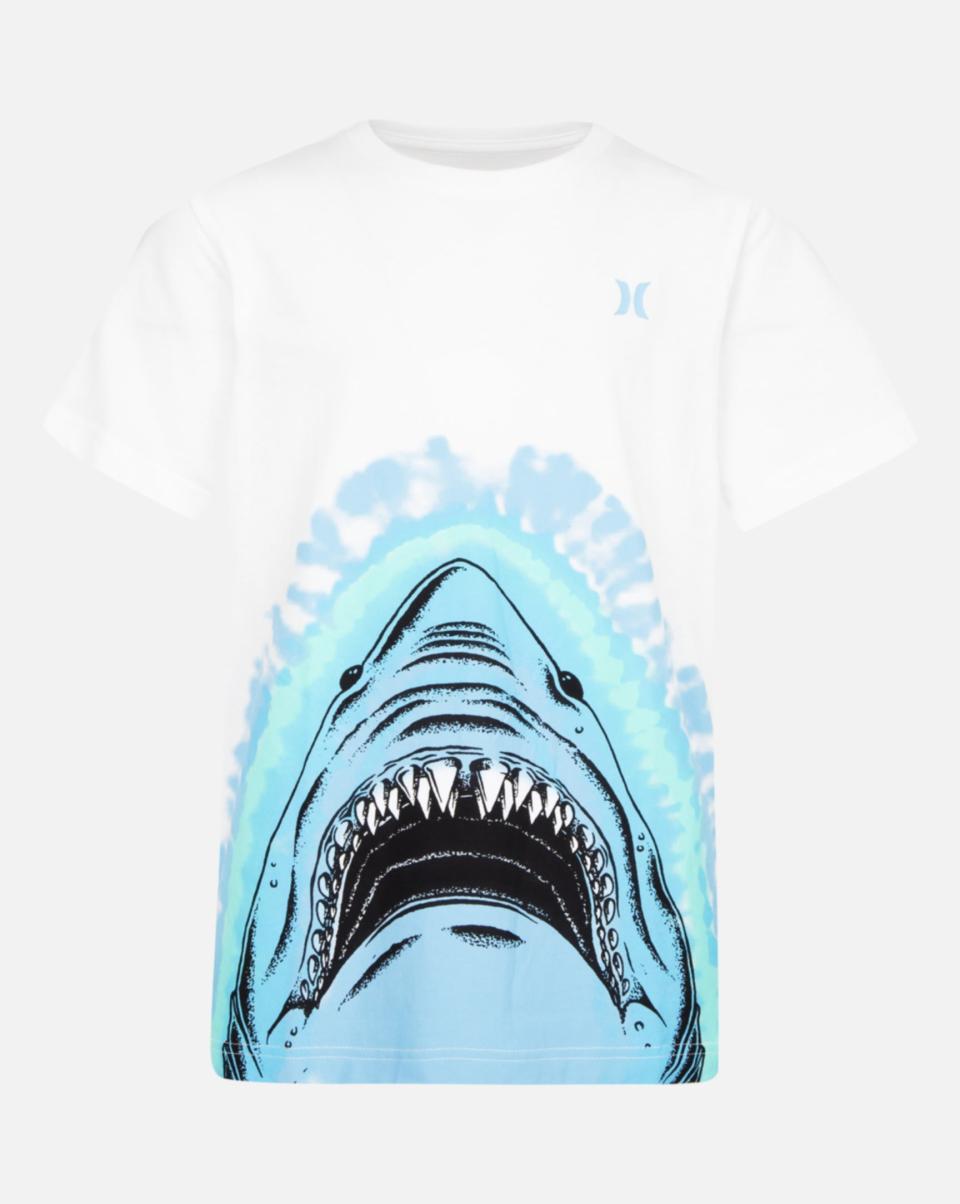 Kids Boys' Faux Tie-Dye Shark Short Sleeve T-Shirt Tshirts Hurley White Limited