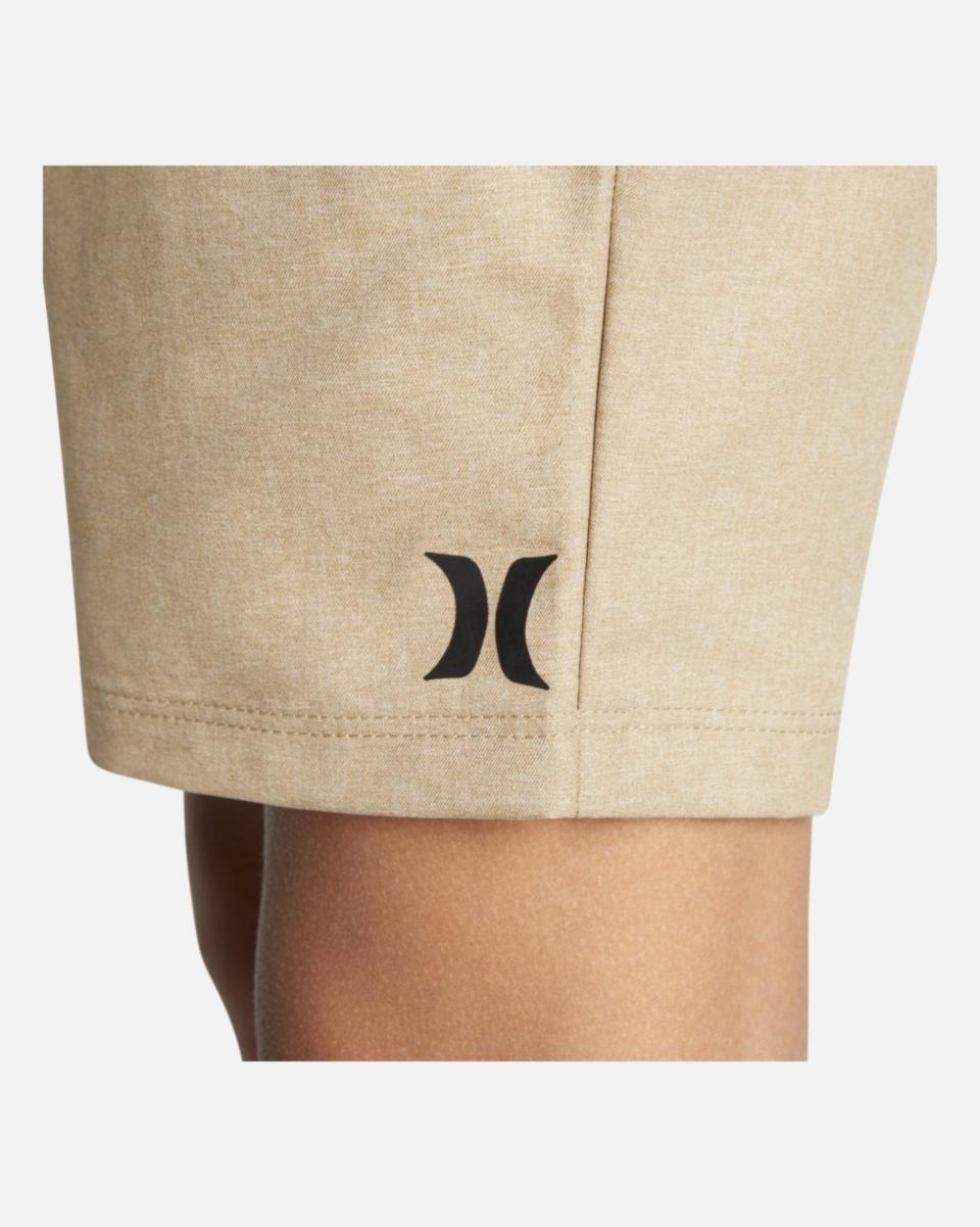 Hurley Khaki Kids Shorts & Bottoms Boys' Stretch Heathered Hybrid Pull-On Walkshorts Flash Sale - 1