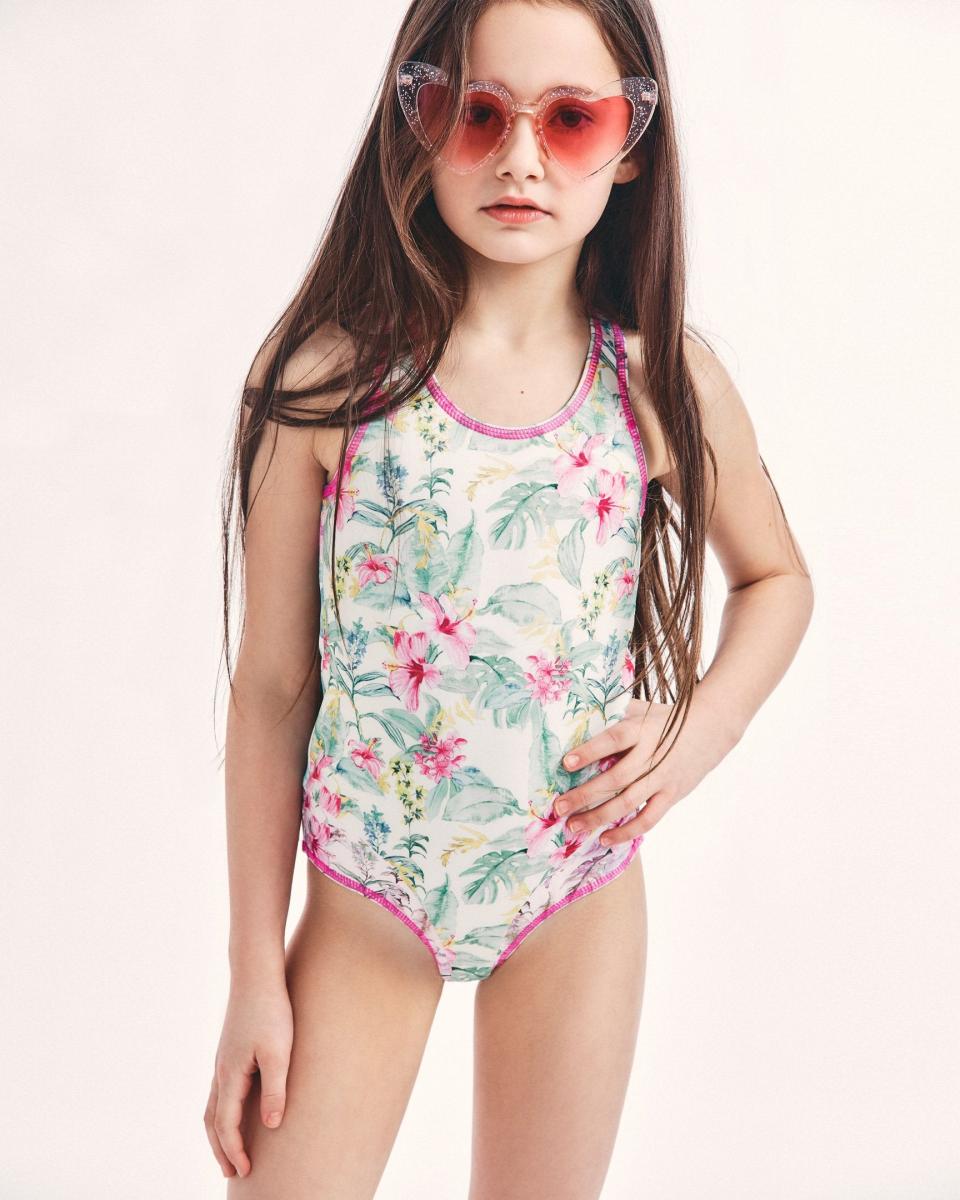 Lsf X Hurley - Girls' Hurley Patchwork One Piece Lemon Yellow Swimwear Kids Sleek
