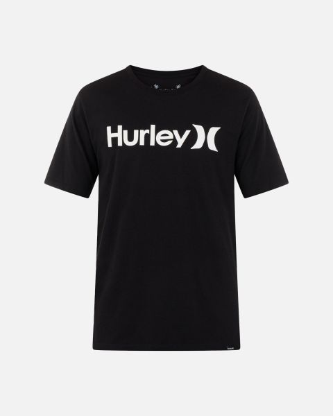 Hurley Black Logo Shop Everyday One And Only Solid T-Shirt Men Guaranteed