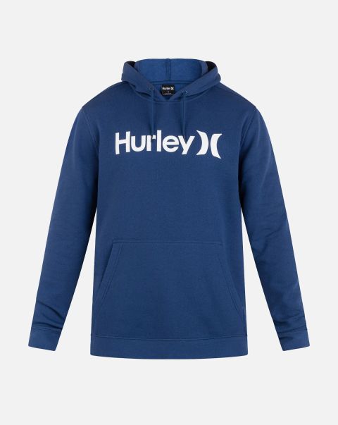 2024 Men Hurley One And Only Fleece Pullover Logo Shop Blue Void