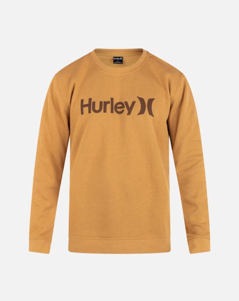 Hurley Secure Earthstone One And Only Solid Fleece Crew Logo Shop Men