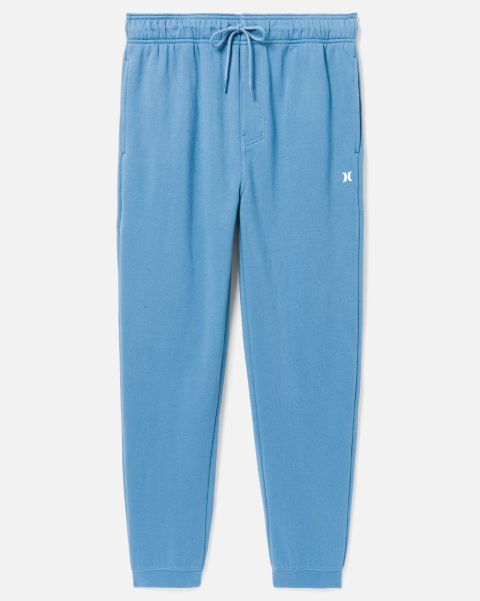 Compact Medium Blue One And Only Solid Fleece Jogger Hurley Logo Shop Men