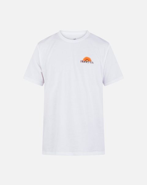 Hurley Tshirts & Tops White Elegant Men Everyday Nectarine Short Sleeve Shirt