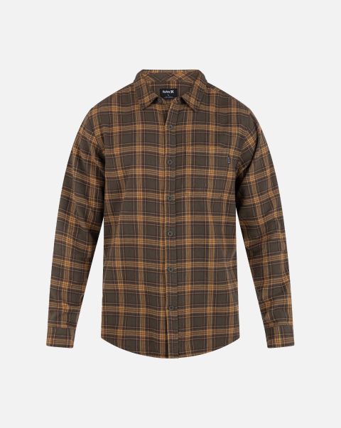 Men Tshirts & Tops Hurley Portland Organic Flannel Long Sleeve New Cargo