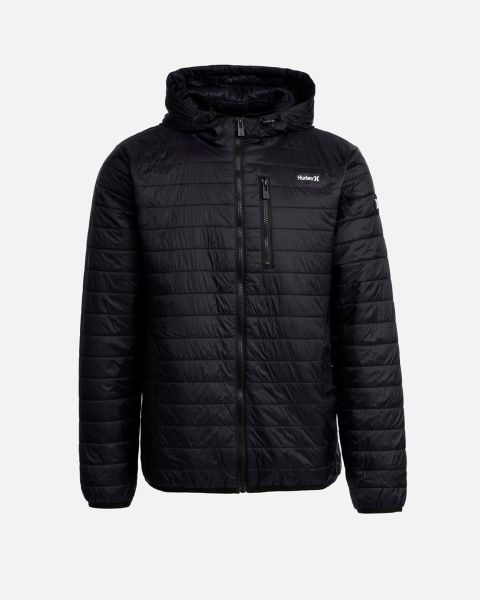 Balsam Quilted Packable Jacket Hurley Coupon Tshirts & Tops Black Men
