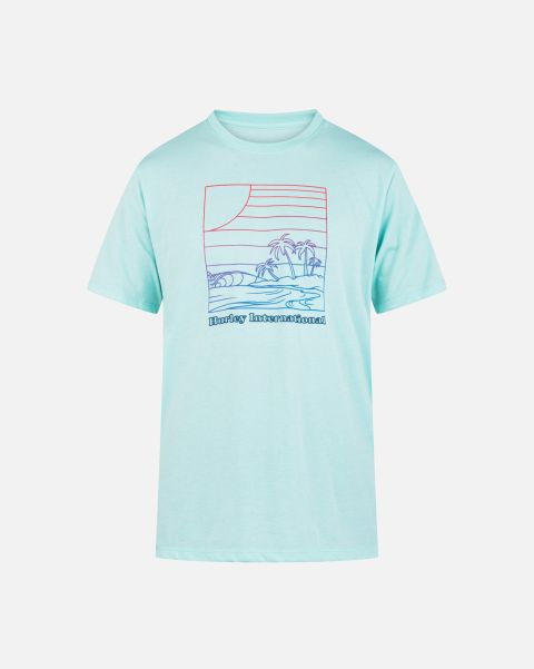 Hurley Quality Tshirts & Tops Men Tropical Mist Everyday Paradise Short Sleeve Shirt
