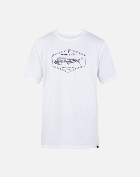 White Tshirts & Tops Everyday Bonez Short Sleeve Shirt Hurley Sale Men