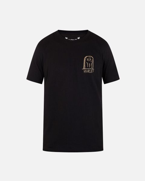 Shop Tshirts & Tops Men Black Hurley Everyday Explore Rattler Short Sleeve Shirt
