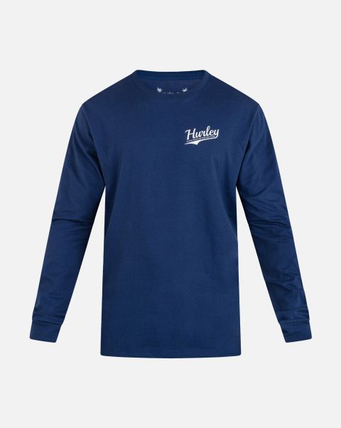 Blue Void Men Everyday H Life Long Sleeve Practical Tshirts & Tops Hurley