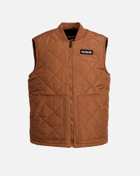 Malone Quilted Vest Tshirts & Tops Men Knockdown Hurley Bronzed