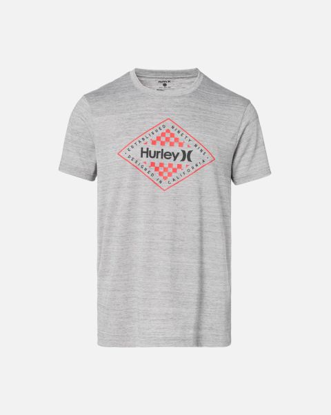 Tshirts & Tops Essential Diamond Lock Jersey Short Sleeve Tee Hurley Grey / Black Men Classic