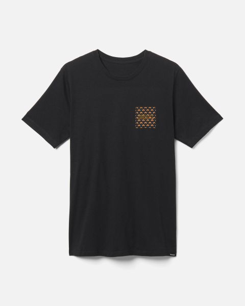 Men Hurley Order Tshirts & Tops Black Everyday Four Corners T-Shirt