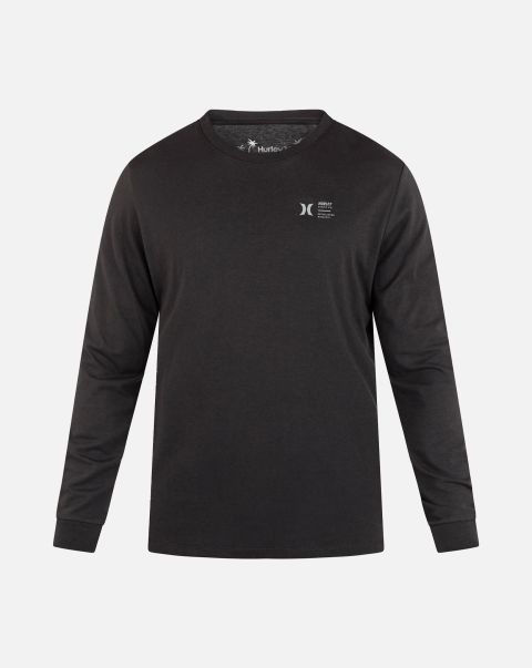 Hurley Tshirts & Tops Dark Stone Grey Versatile Everyday Explore Supply Long Sleeve Tee Men