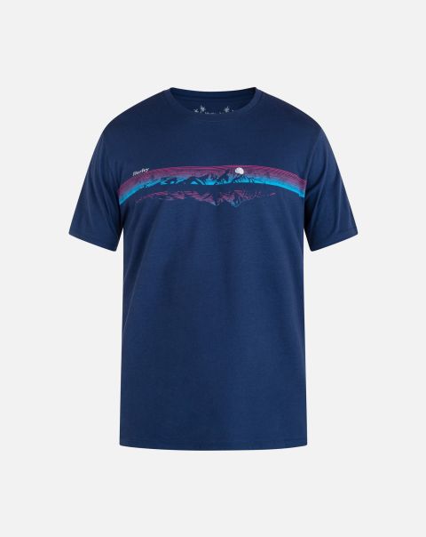 Hurley Tshirts & Tops Everyday Peak Hunter Short Sleeve Tee Rugged Blue Void Men