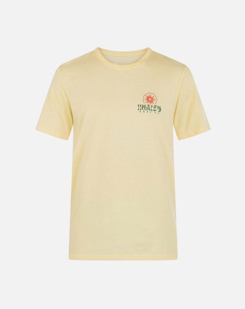 Eggshell Hurley Tshirts & Tops Men Everyday Cosmic Groove Short Sleeve Tee Shop
