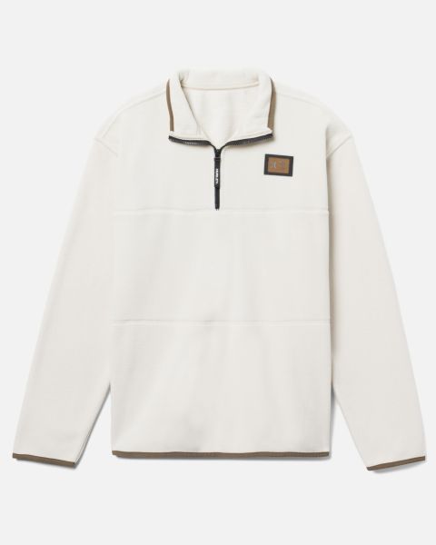 Men Mesa Windchill Ii 1/4 Zip Fleece Jacket Bone Efficient Hurley Tshirts & Tops