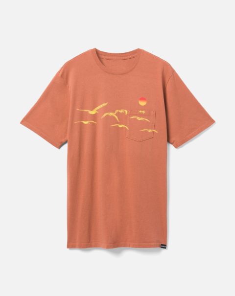 Zion Rust Manifest Tshirts & Tops Hurley Everyday Flock Pocket T-Shirt Men