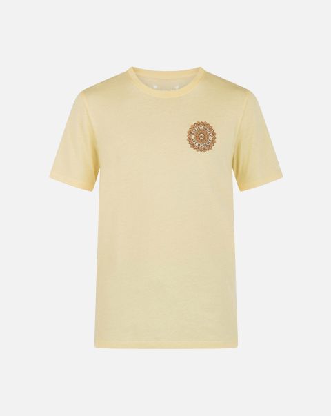 Hurley Tshirts & Tops Best Everyday Explorer Mandala Short Sleeve Tee Eggshell Men