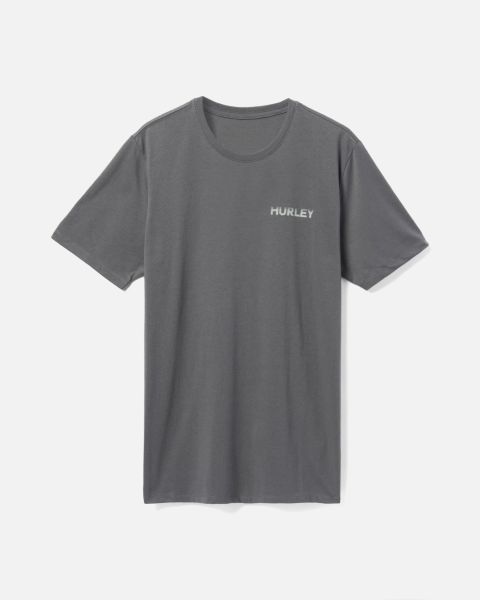 Ion Grey Hurley Tshirts & Tops Men Everyday Explore Reflector Short Sleeve Durable
