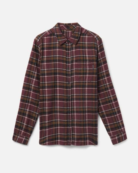 Portland Organic Flannel Shirt Tshirts & Tops Exclusive Brown Men Hurley