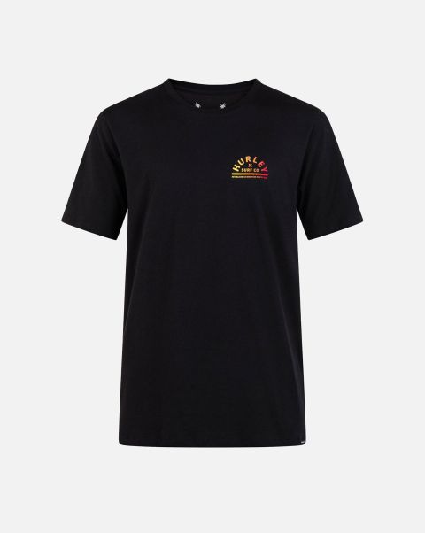 Cost-Effective Everyday Half Moon Short Sleeve Tee Tshirts & Tops Men Black Hurley
