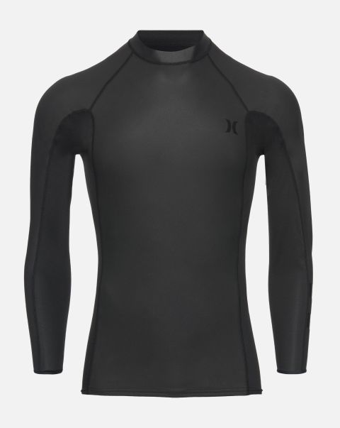 Men Black Pro Max Long Sleeve Surf Shirt Trendy Wetsuits Hurley