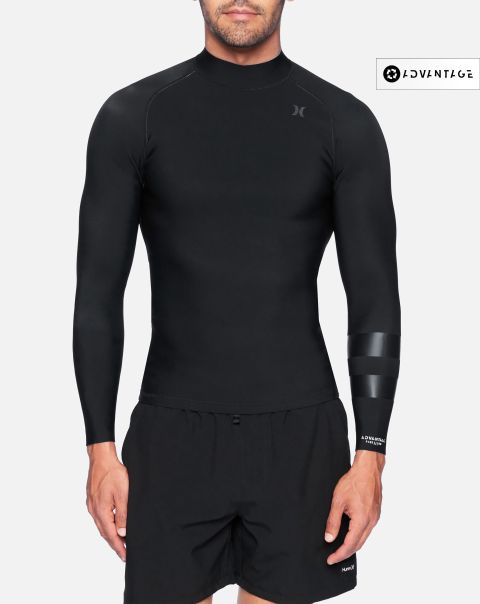 Black Mens Advantage 1Mm Reversible Wetsuit Jacket Hurley Men Wetsuits Introductory Offer